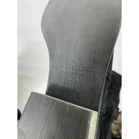 Musse & Cloud Black And Metallic Silver Embroidered Ginger Ankle Boots Bootie - Picture 9 of 12